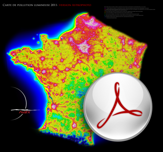 Cartes spéciales de pollution lumineuse astrophoto France – Les ...