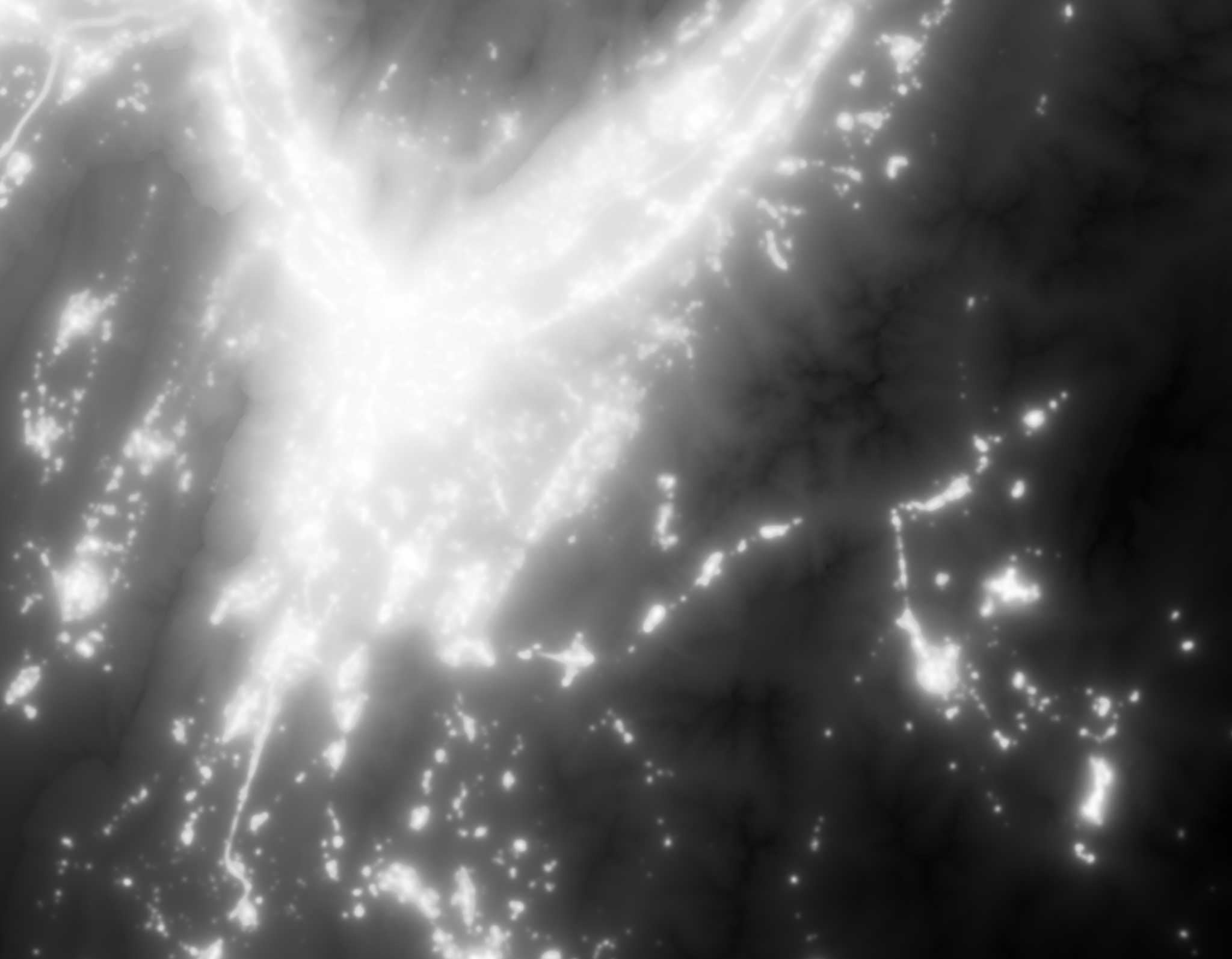 Pollution lumineuse pondérée par l'atimétrie